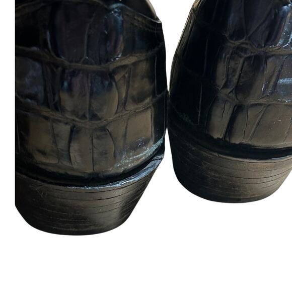 Men's imitation Black Alligator Boots size 11 D - Picture 6 of 10